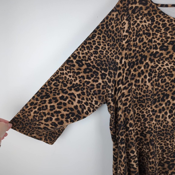 Torrid x Betsey Johnson Leopard Ponte Skater Dress With Back Cutout Size 4X - Picture 5 of 12
